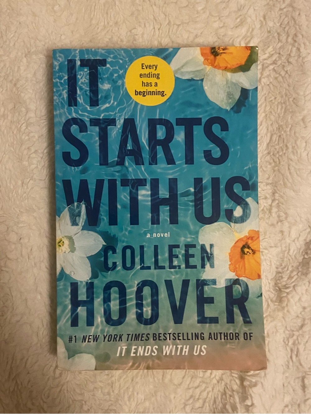 'It Starts With Us' Blue Floral Hardcover - Colleen Hoover
